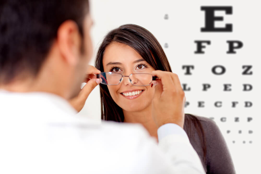 Woman Wearing Glasses After Taking a Vision Test at the Doctor | Diamond Vision