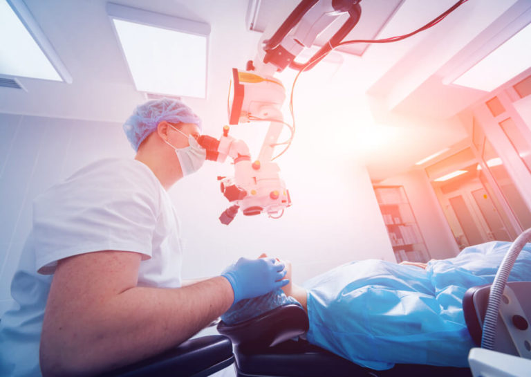 A Patient and Surgeon in the Operating Room During Ophthalmic Surgery | Diamond Vision | Diamond Vision