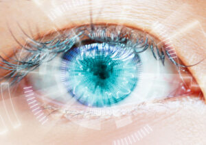 Close up Women Eye Scanning Technology in the Futuristic, Operation, Lasik, Cataract